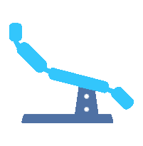 The image shows a stylized, simplified graphic of an office chair with wheels and a lever on the side, suggesting it is a concept for a gaming or computer setup.